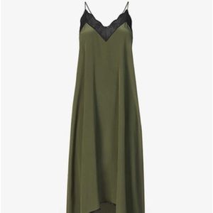 Zadig & Voltaire Khaki and Black High Low Dress